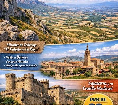 PULPITO DE LA RIOJA 02 MAYO Y 23 MAYO 33€ y ( 53€ comida incluida)