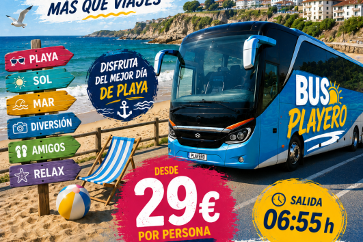 4 JULIO 2026 - SUANCES 👇 29€ ✅️ BUS PLAYERO ⬇️