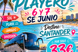 6 JUNIO 2026 - SANTANDER 👇 33€ ✅️ BUS PLAYERO  ⬇️