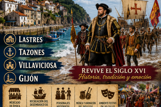 🏖️29 y 30 AGOSTO 2026 - DESEMBARCO DE CARLOS V EN ASTURIAS 🌊
