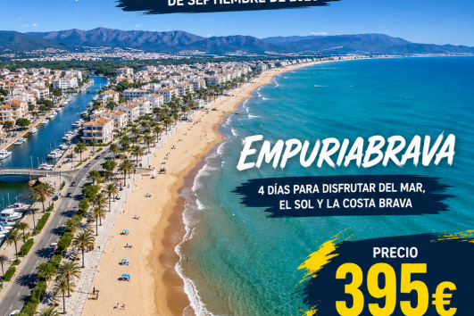 🌊☀️ 05 AL 08 SEPTIEMBRE 2026 COSTA BRAVA ☀️🌊 395€