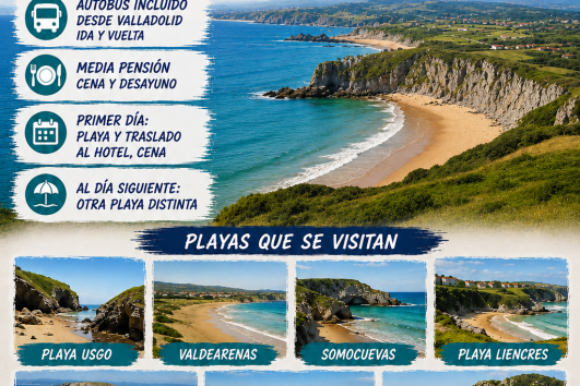 🌊 ESCAPADA A LAS MEJORES PLAYAS DE CANTABRIA: 4 - 5 julio, 24 - 26 julio, 15 - 16 agosto de 2026