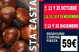 (29 NOVIEMBRE ULTIMAS 7 PLAZAS) FIESTA DE LA CASTAÑA 🌰59€ BAILE🌰+ Desayuno ,Comida,  TAMBIEN 13 Y 20 Diciembre