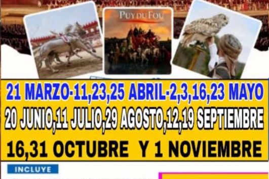 🏰🗡️PUY DE FOU 2026 20 JUNIO,11 JULIO,29 AGOSTO Y 12,19 SEPTIEMBRE 🏰